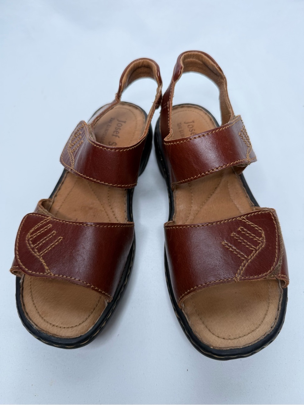 Josef Seibel Estelle 04 Women’s Brown Leather Comfort Sandals EU 36 5-5.5